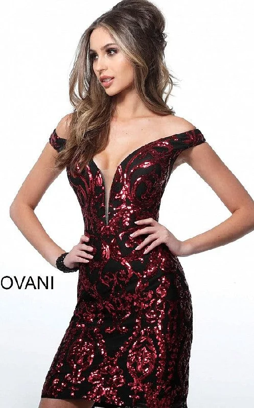 Jovani 2666 Prom Short Off Shoulder Cocktail Dress