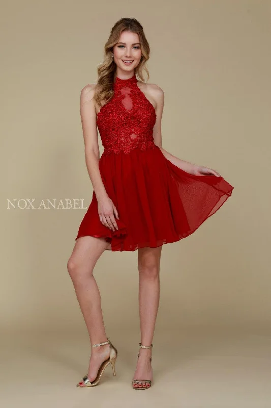 Short Halter Neck Formal Prom Cocktail Dress