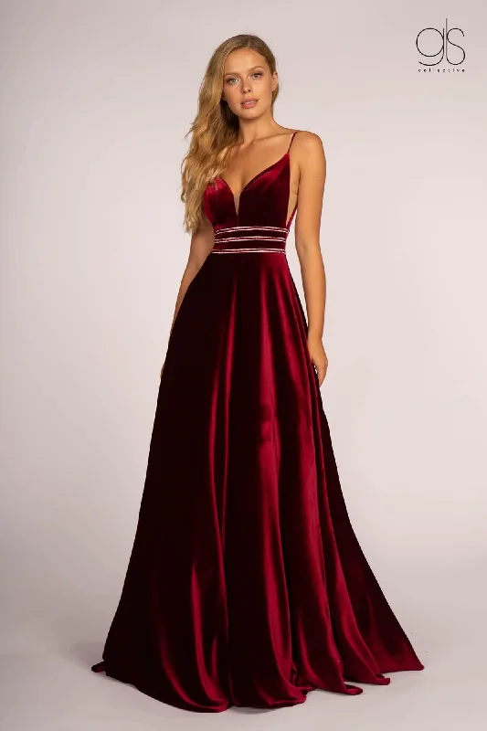 Prom Long Velvet Evening Dress Formal Ball Gown