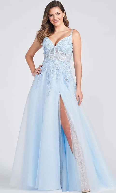 Ellie Wilde EW122057 - V-Neck Corset Prom Dress