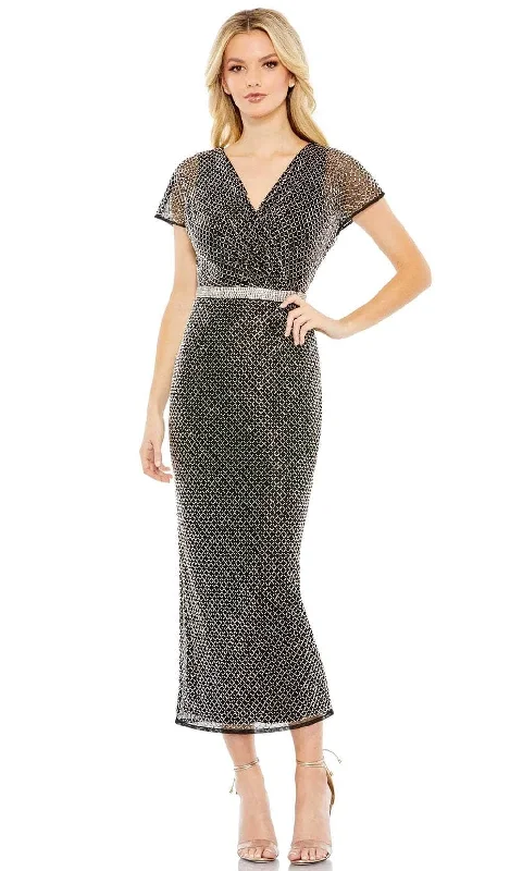 Mac Duggal 93787 - V-Neck Cap Sleeve Formal Dress