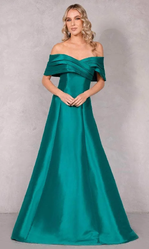 Terani Couture 2112M5404 - Off Shoulder A-Line Dress