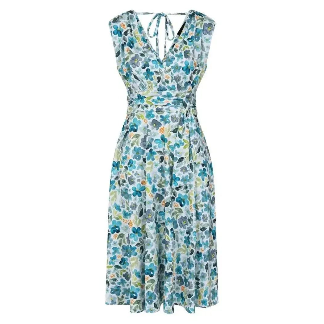 Arabella Dress - Blue Gem Floral