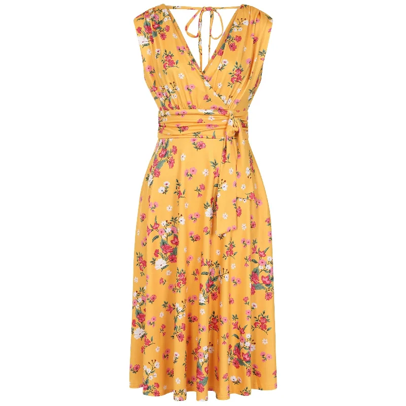 Arabella Dress - Mustard Floral