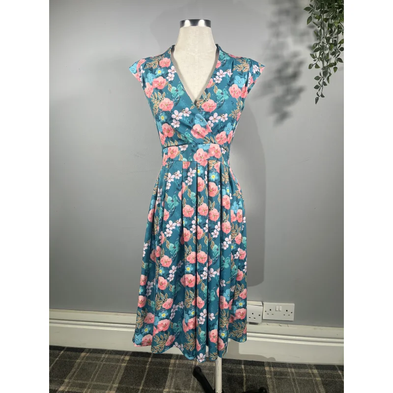 Eva Dress - Aqua Floral (08)