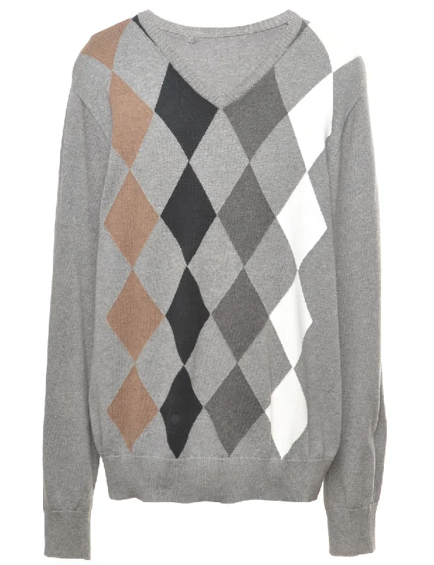 Geometric Pattern Jumper - L