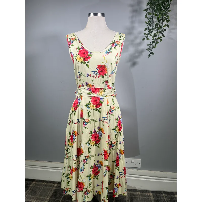 Lady V Dress - Pale Yellow Floral (10)