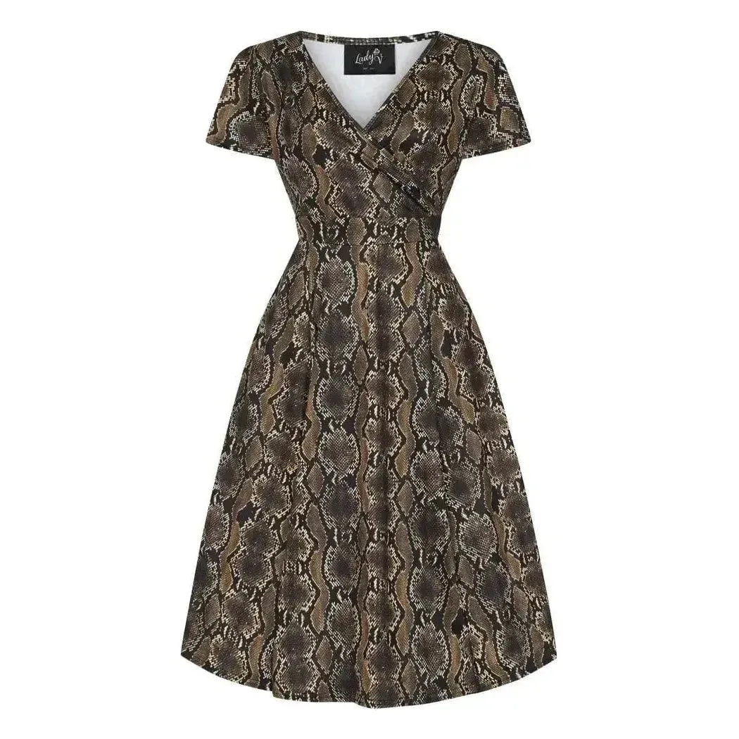 Lyra Dress - Classic Snake Print