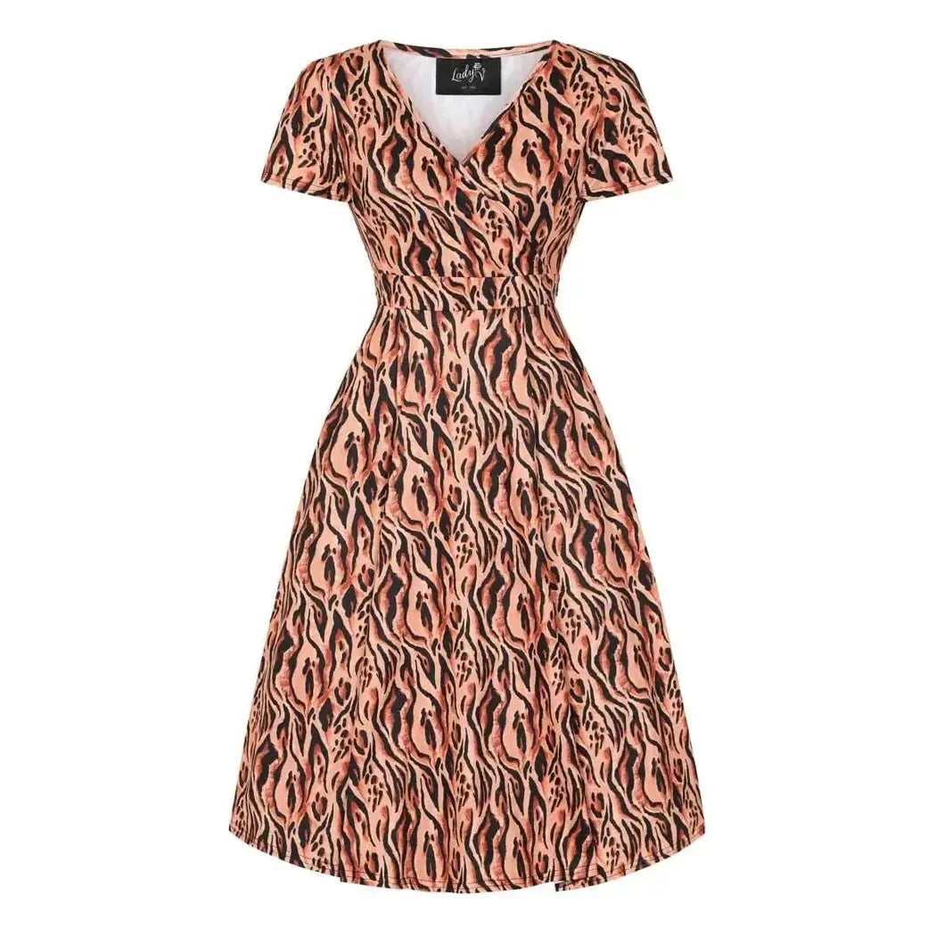 Lyra Dress - Tiger Print