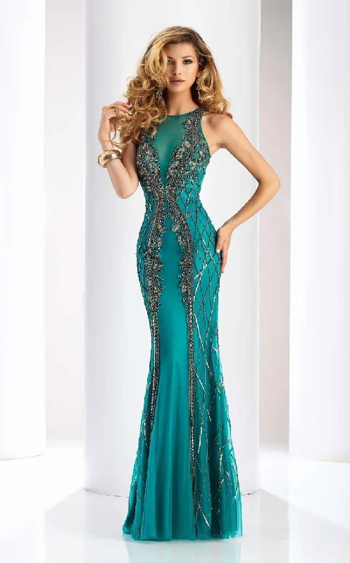 Clarisse - Sequined Lattice Sheath Dress 4831