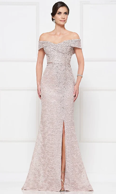 Rina Di Montella - RD2655 Sequin Lace Off-Shoulder Mermaid Gown