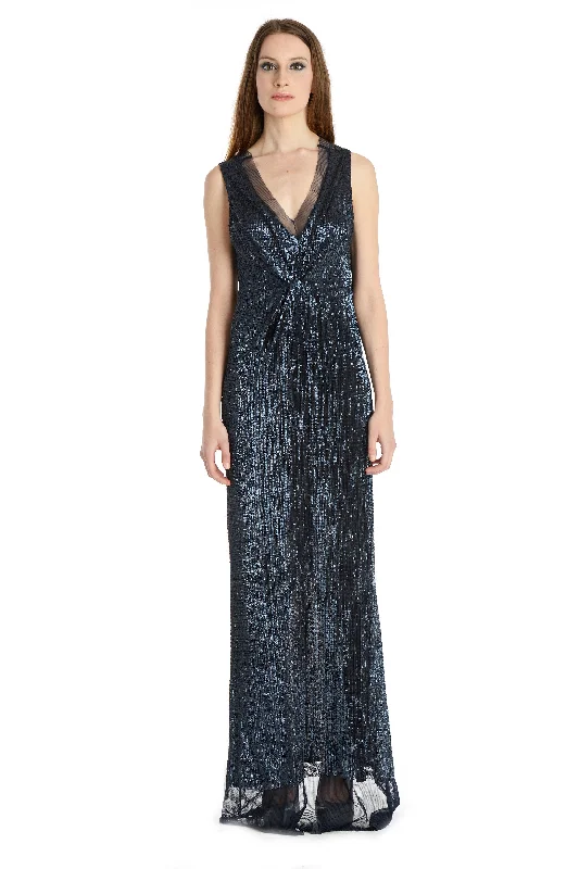 Slinky sequins bodycon cocktail gown