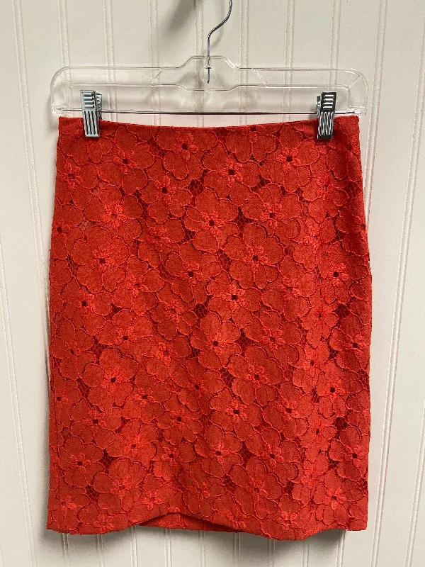 Skirt Midi By Ann Taylor In Red, Size: 2