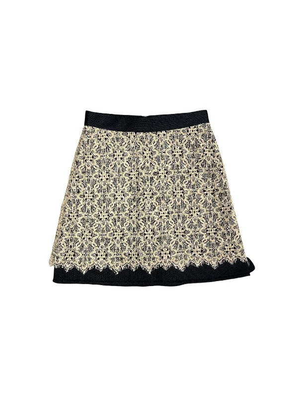 Skirt Midi By Dkny In Black & Tan, Size: 6