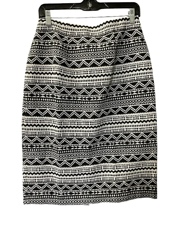 Skirt Midi By Eshakti In Black & White, Size: 10