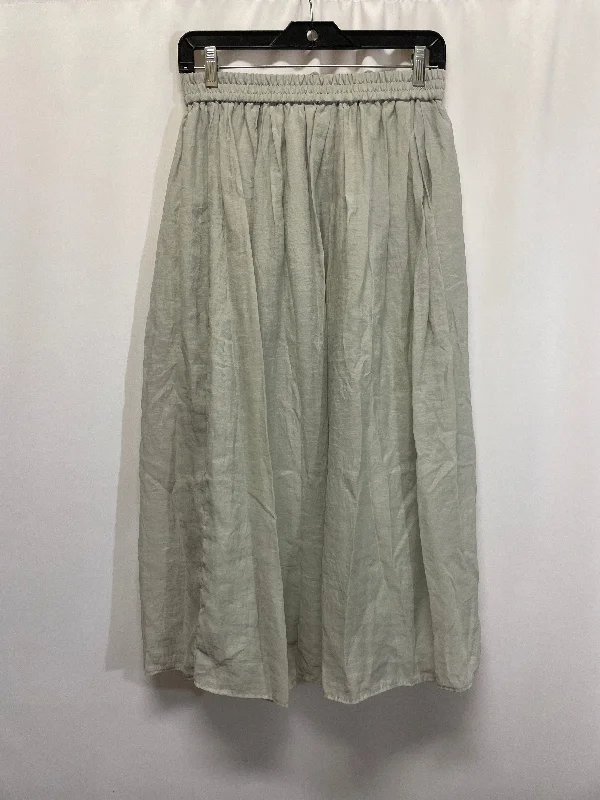 Skirt Midi By H&m In Green, Size: S