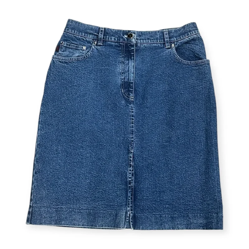 Skirt Midi By Lauren Jeans Co In Blue Denim, Size: 8