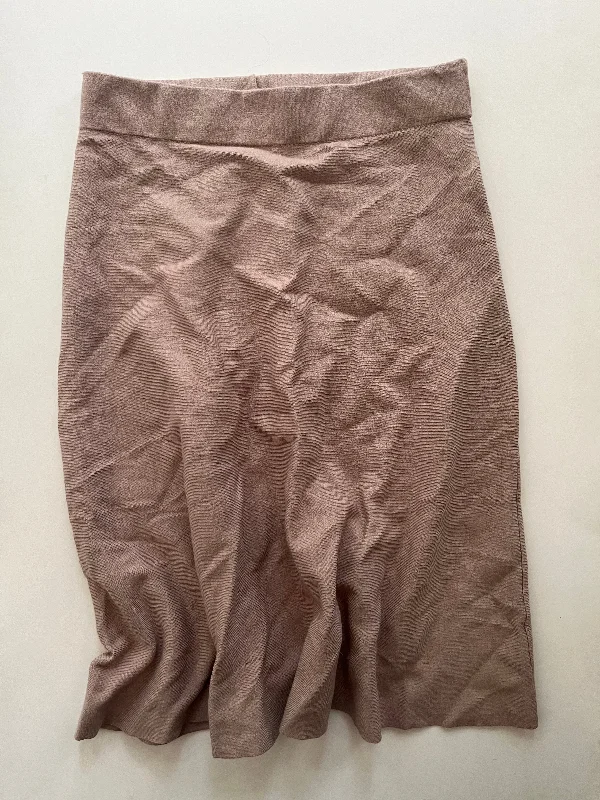 Skirt Midi By Liz Claiborne In Khaki, Size: 4